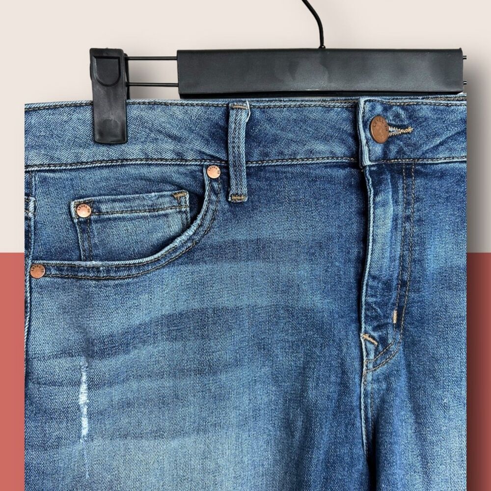 👖 LEVEL 99 ANTHRO MEGAN DENIM SHORTS JORTS ROLL HEM 4" SIZE 32 - Picture 8 of 9
